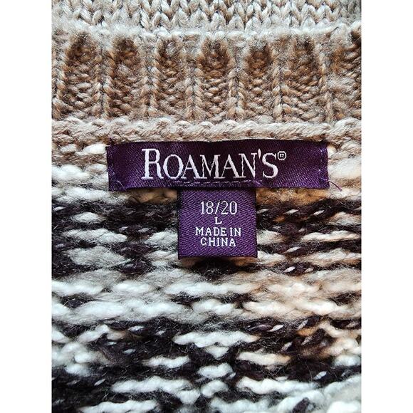 Roaman's Winter Chunky Knit Sweater Large(18-20) - Picture 5 of 10